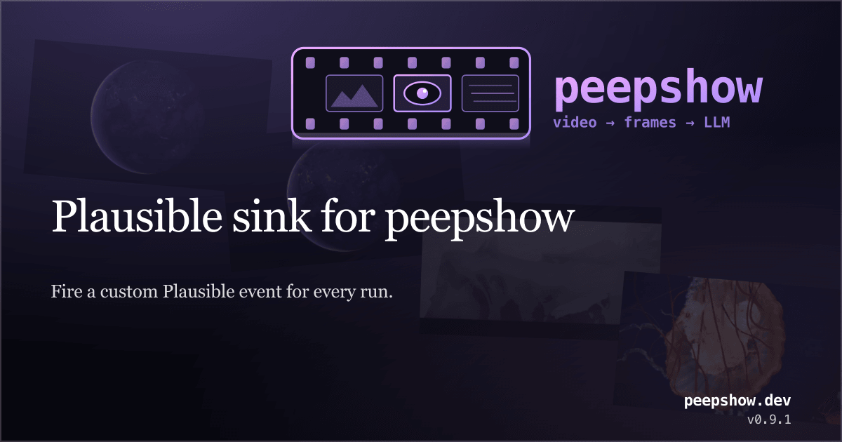 peepshow Plausible sink — Fire a custom Plausible event for…